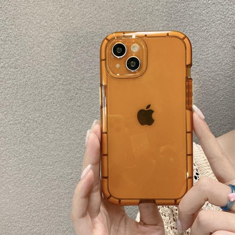 Luminous Shockproof Bumper Phone Case For iPhone 11 14 Pro Max 12 11 13 Pro Max X XR XS Max Transparent Back Cover Full Bumper Case Strong Classic Phone Case