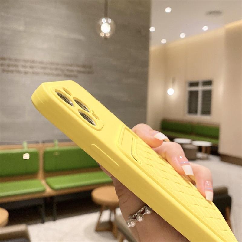 Luxury Colorful Card Holder Wallet Case For iPhone 14 13 11 12 Pro Max Mini 14 Plus Soft Silicone Purse Cover Silicone Case with Card Holder Compatible with iPhone