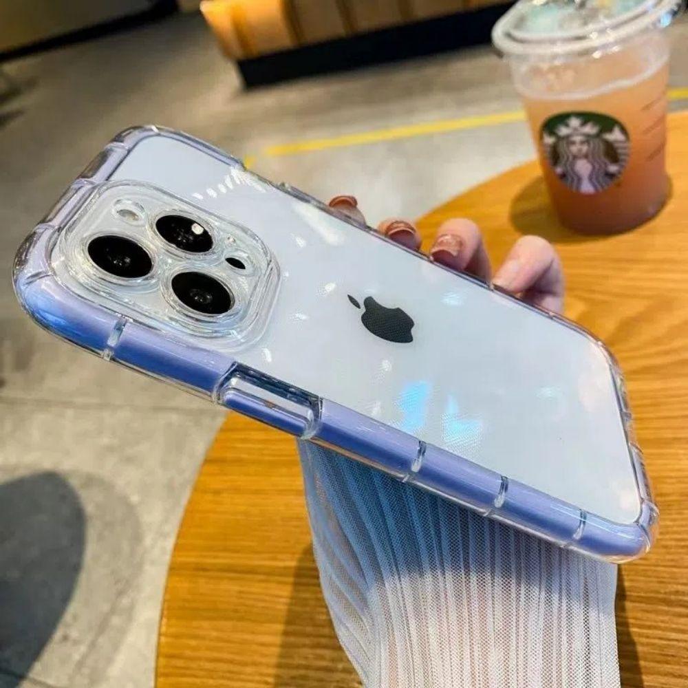 Luxury Fluorescence Phone Case For iPhone 13 14Pro Max 14 Plus Shockproof Clear Soft Silicone Cover Shockproof Thin Transparent Case Drop Protection for iPhone