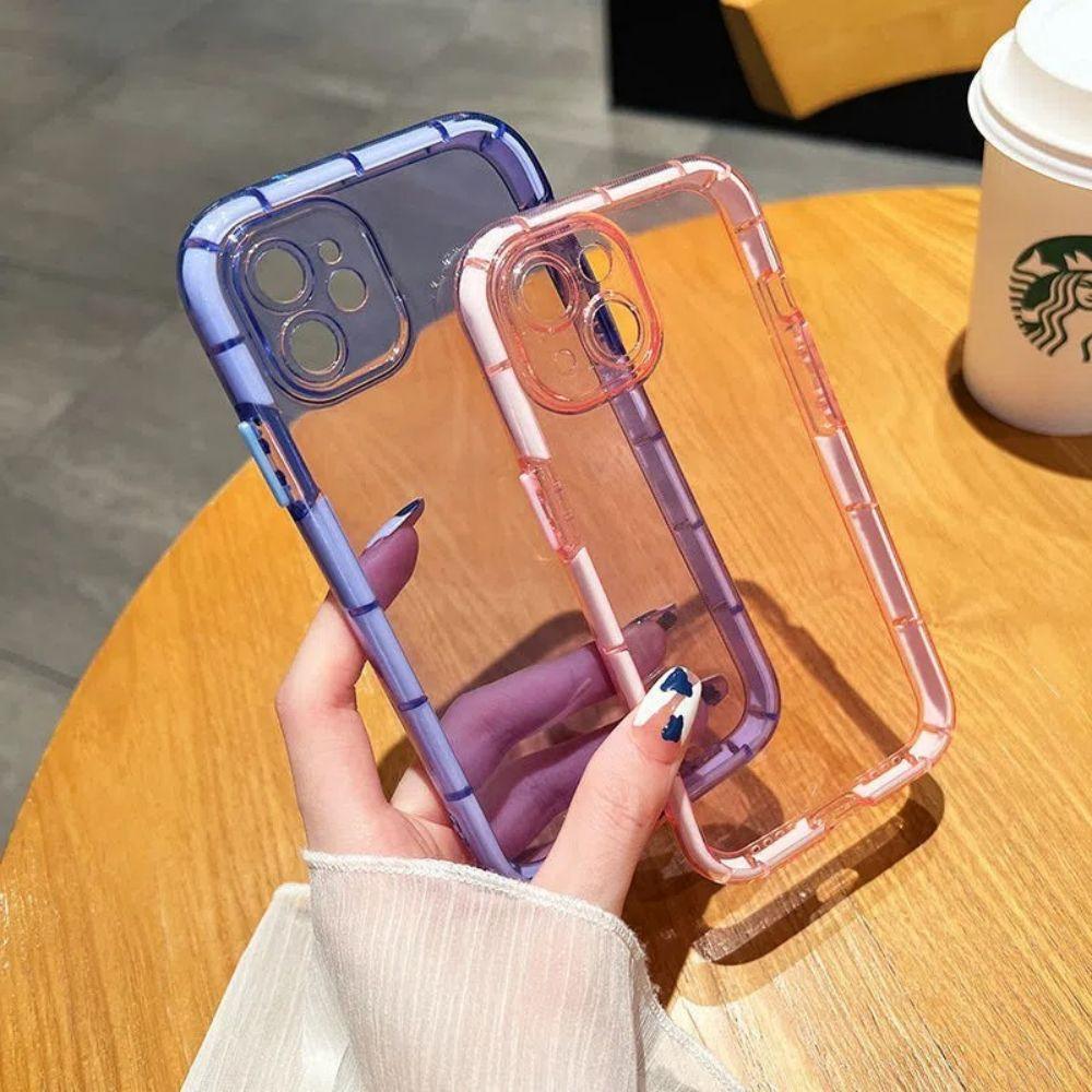 Luxury Fluorescence Phone Case For iPhone 13 14Pro Max 14 Plus Shockproof Clear Soft Silicone Cover Shockproof Thin Transparent Case Drop Protection for iPhone