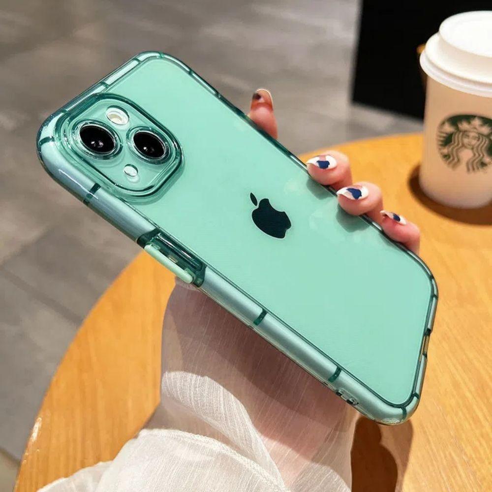 Luxury Fluorescence Phone Case For iPhone 13 14Pro Max 14 Plus Shockproof Clear Soft Silicone Cover Shockproof Thin Transparent Case Drop Protection for iPhone