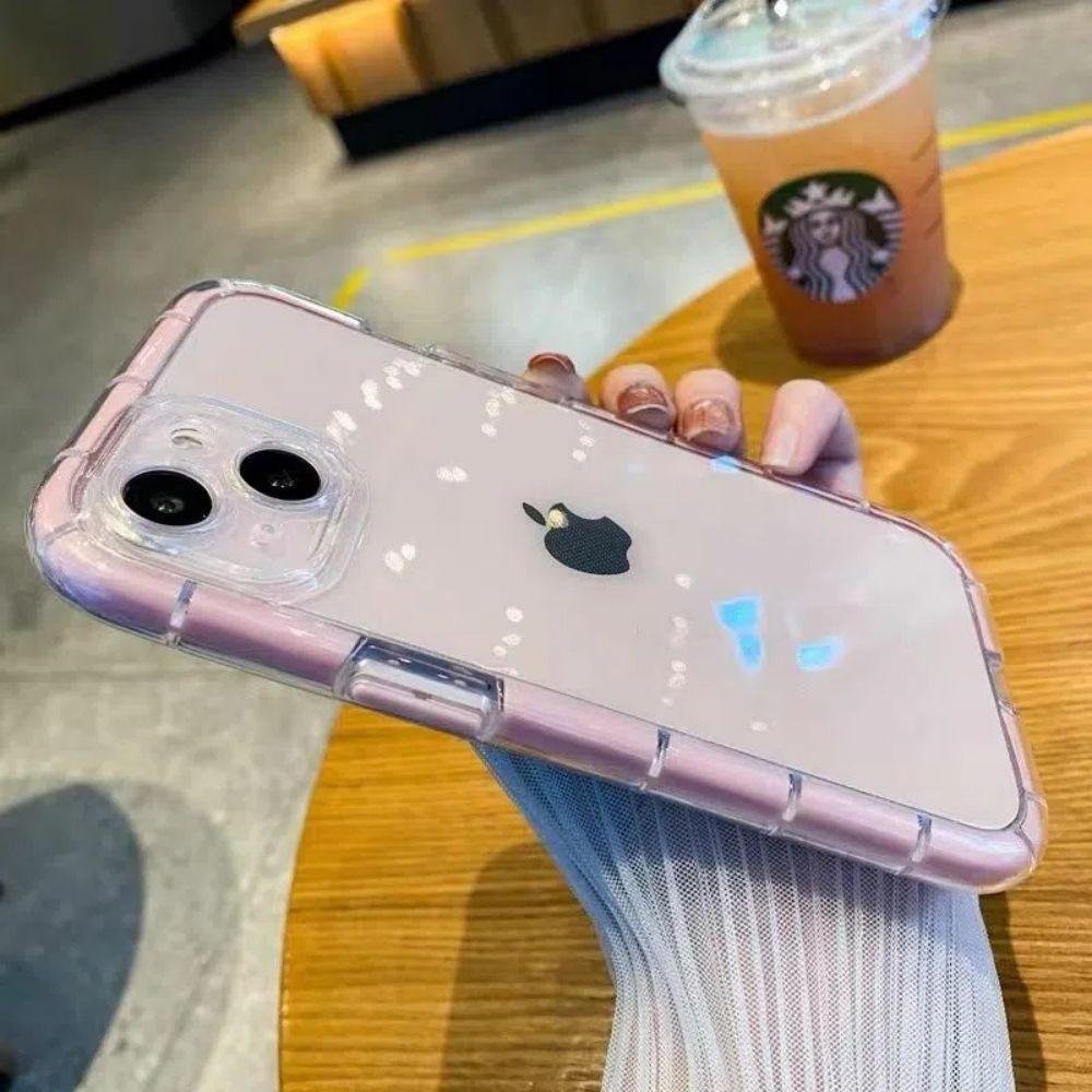 Luxury Fluorescence Phone Case For iPhone 13 14Pro Max 14 Plus Shockproof Clear Soft Silicone Cover Shockproof Thin Transparent Case Drop Protection for iPhone