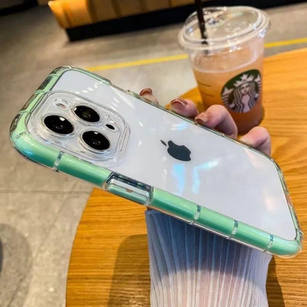 Luxury Fluorescence Phone Case For iPhone 13 14Pro Max 14 Plus Shockproof Clear Soft Silicone Cover Shockproof Thin Transparent Case Drop Protection for iPhone