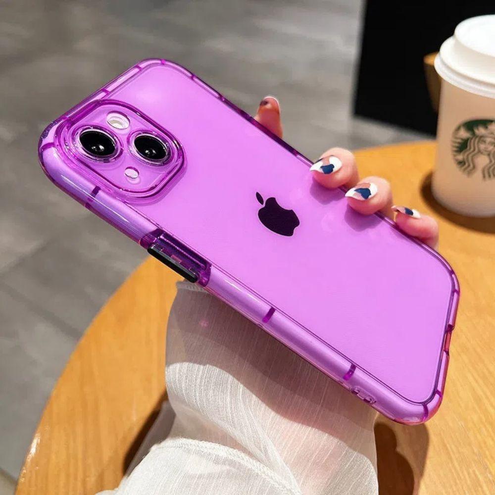 Luxury Fluorescence Phone Case For iPhone 13 14Pro Max 14 Plus Shockproof Clear Soft Silicone Cover Shockproof Thin Transparent Case Drop Protection for iPhone