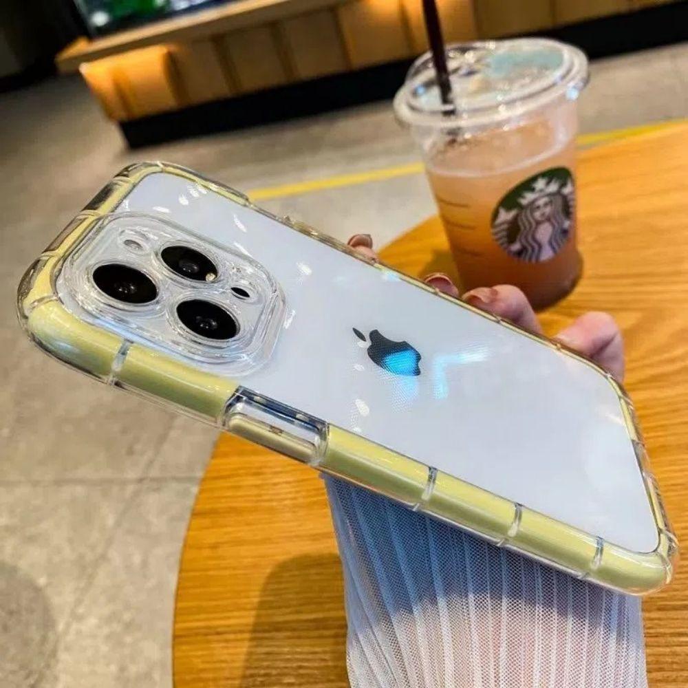 Luxury Fluorescence Phone Case For iPhone 13 14Pro Max 14 Plus Shockproof Clear Soft Silicone Cover Shockproof Thin Transparent Case Drop Protection for iPhone