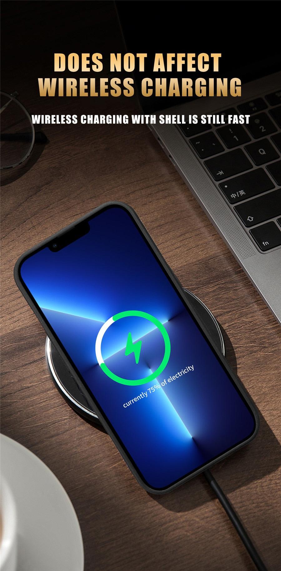 Luxury Leather Case for iPhone 14 13 12 11 Pro MAX XS XR 7 8 Plus Classic Silicone Phone Cover Leather Case Thin Flexible Soft Grip Luxury PU Leather Cover for Men Durable Anti-Scratch Full Phone Cases