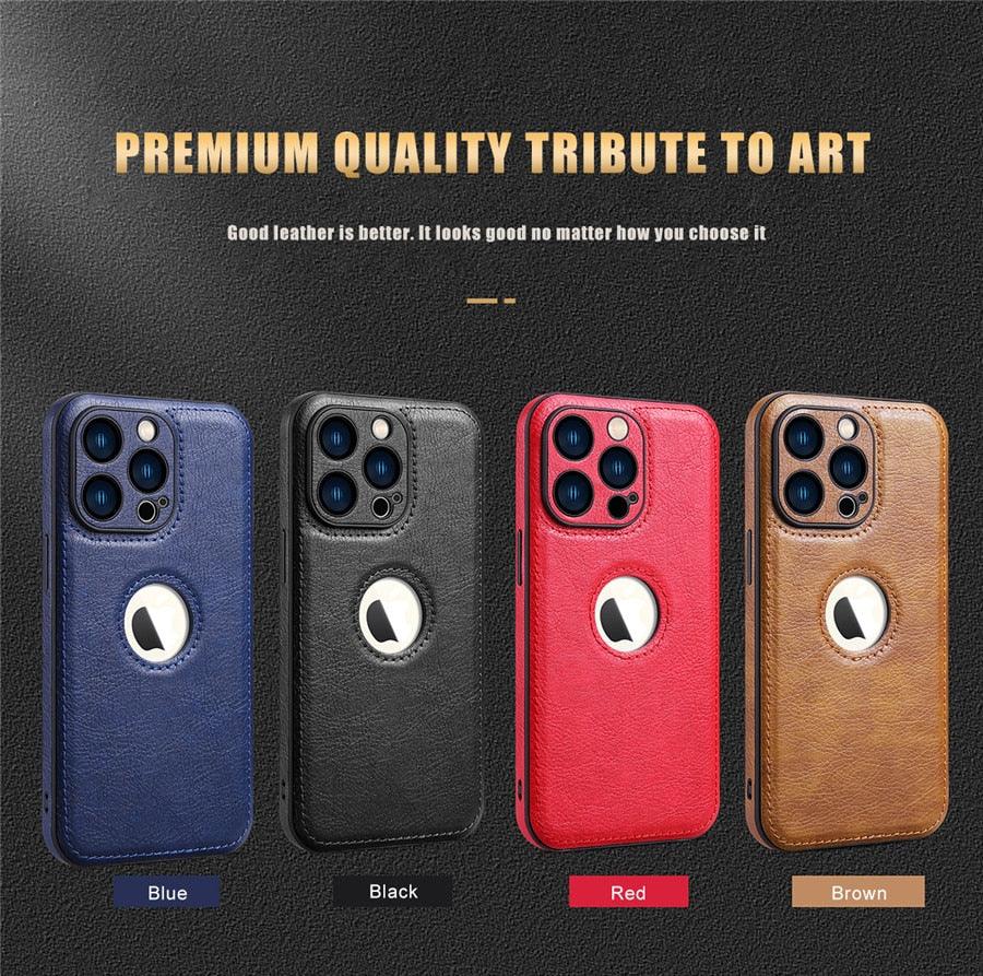Luxury Leather Case for iPhone 14 13 12 11 Pro MAX XS XR 7 8 Plus Classic Silicone Phone Cover Leather Case Thin Flexible Soft Grip Luxury PU Leather Cover for Men Durable Anti-Scratch Full Phone Cases