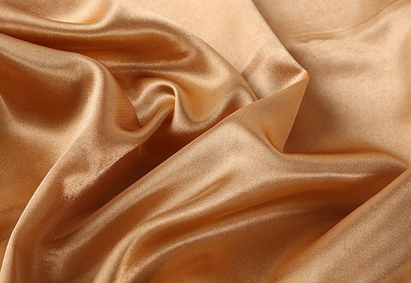 Luxury Long Soft Square Silk Scarves Lightweight Elegant Satin Silk Soft Head Wrap Escharpe Hijab Scarf Muslim Female Silky Shawls Wrap Hair Head Scarves Bandanna For Women 90*90cm