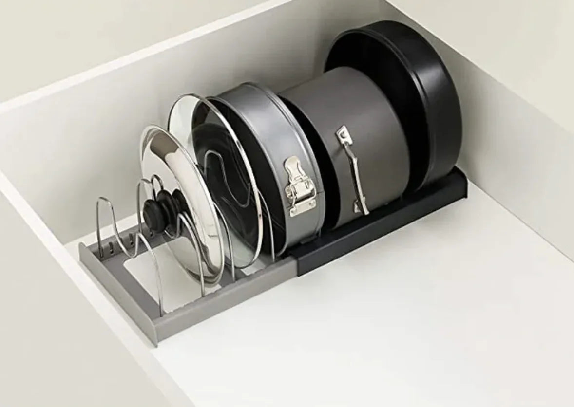 Stainless Steel Adjustable Pot Lid Rack