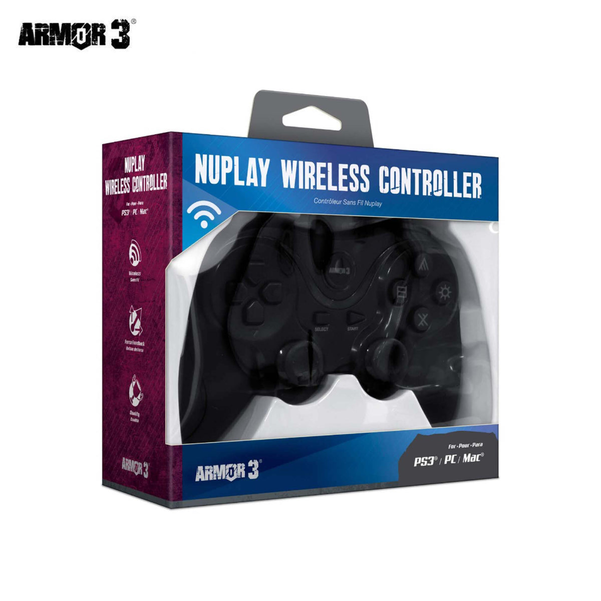 PS3 Wireless Controller Black Armor 3