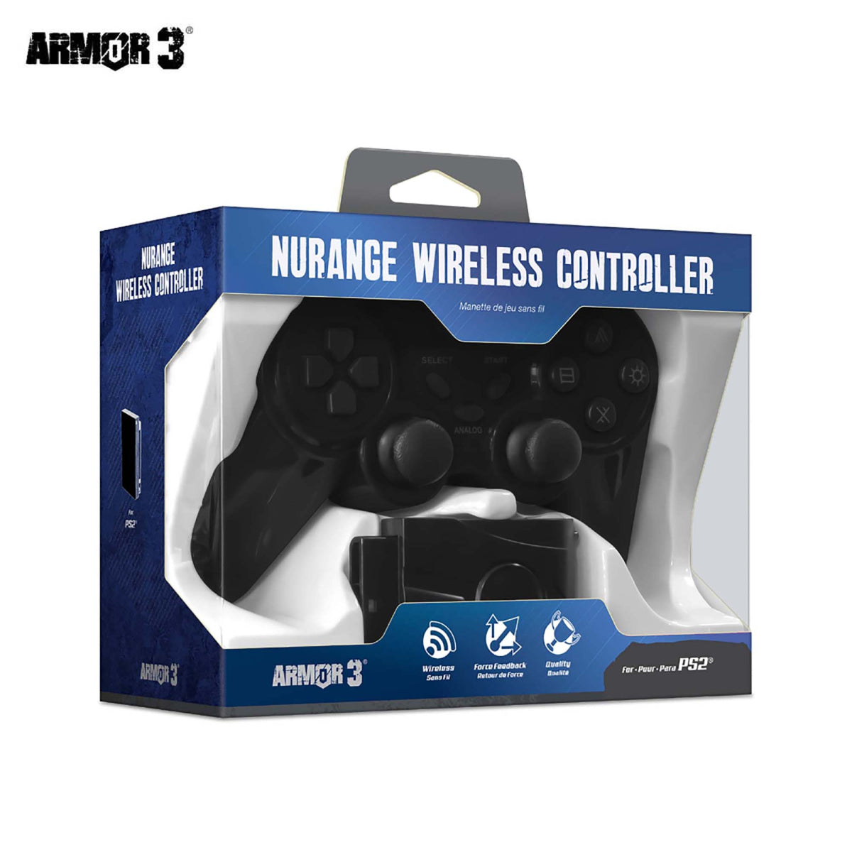 PS2 Wireless Controller Black (NuRange)