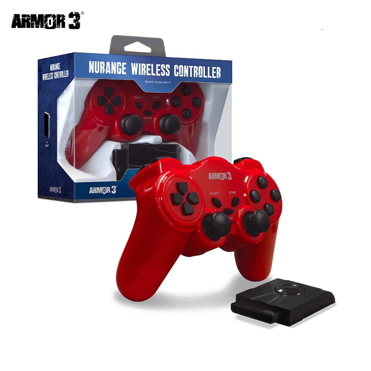 PS2 Wireless Controller Red (NuRange)