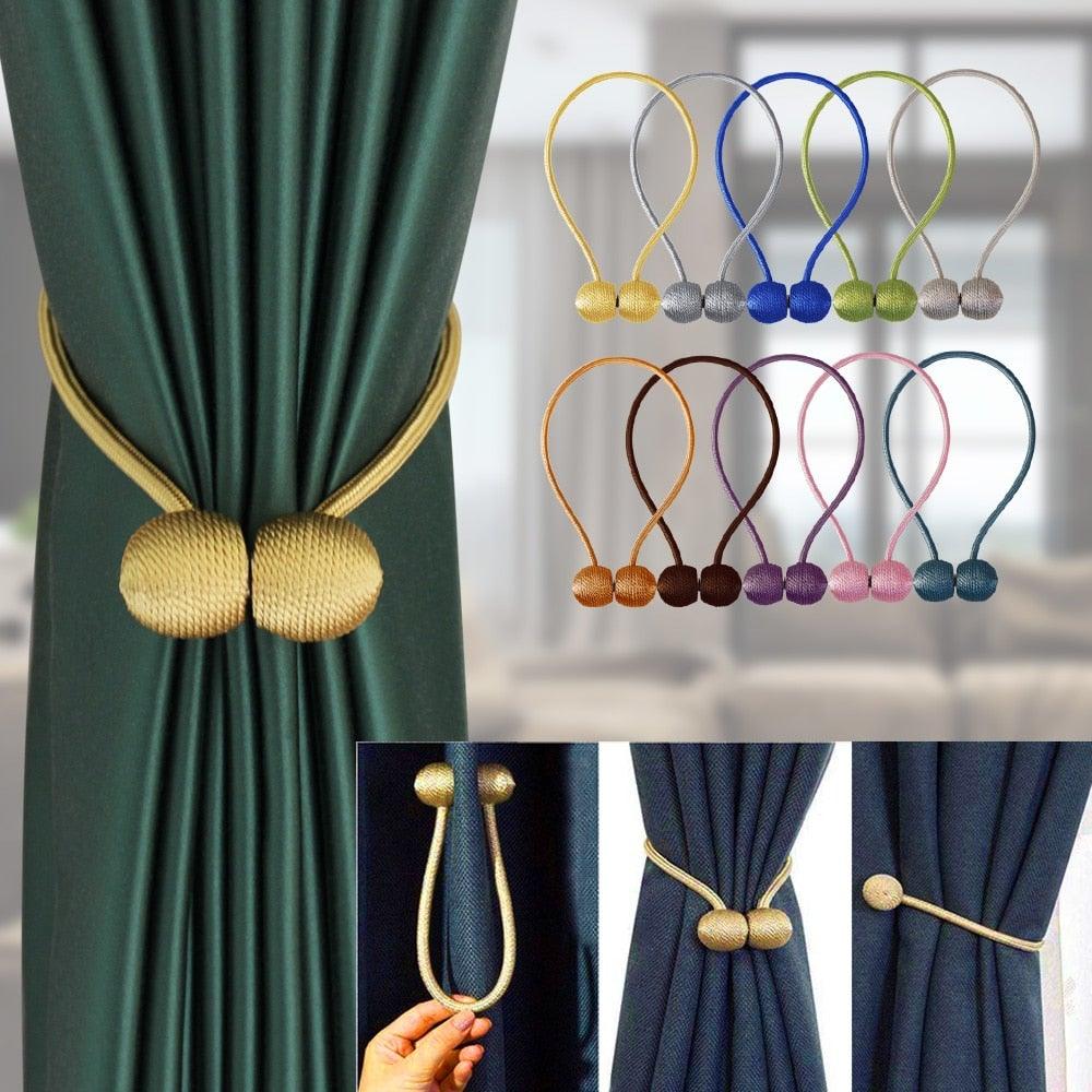 Magnetic Curtain Buckle Holder Tieback Window Accessories Curtain Decorative Curtain Tiebacks Magnetic Curtain Tiebacks European Style Decorative Curtain Drape Tie With Strong Magnetic For Home And Office Decoration