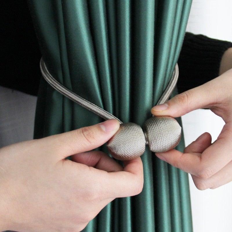 Magnetic Curtain Buckle Holder Tieback Window Accessories Curtain Decorative Curtain Tiebacks Magnetic Curtain Tiebacks European Style Decorative Curtain Drape Tie With Strong Magnetic For Home And Office Decoration
