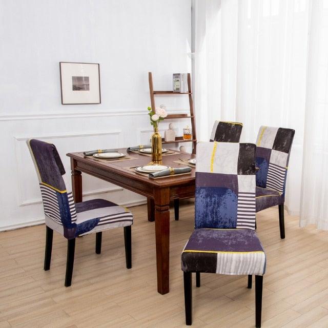 Marble Printed Stretch Chair Cover For Dining Room Office Banquet Chair Protector Elastic Material Armchair Cover Chair Cover Chair Slipcover Marble Background Texture Parson Chair