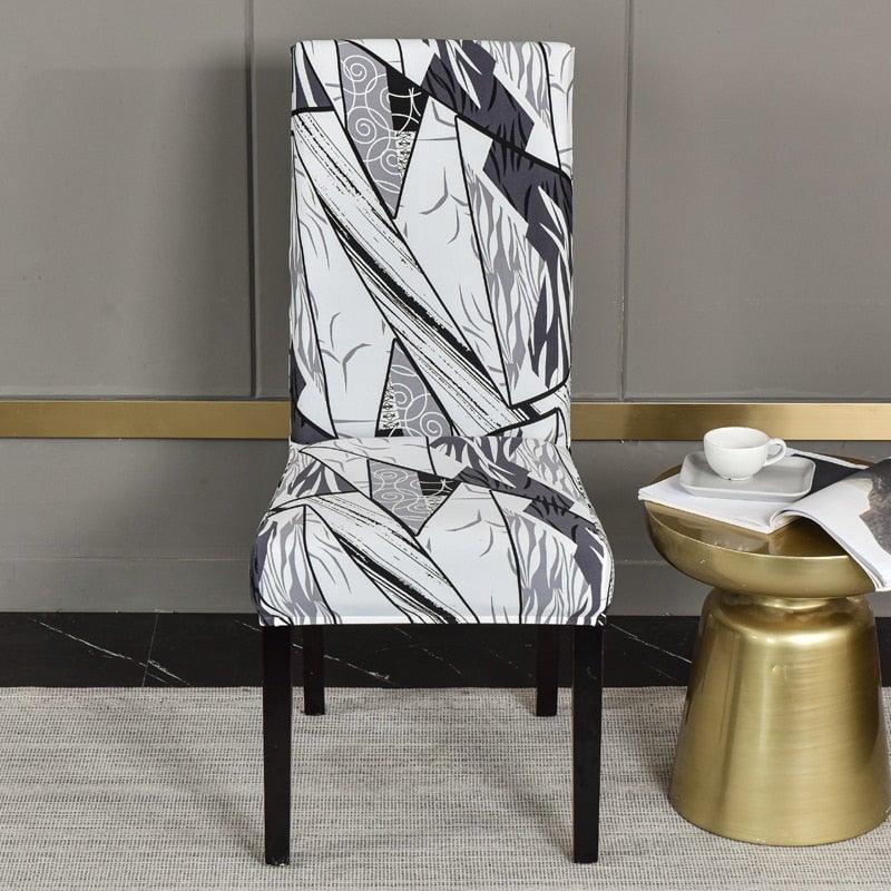 Marble Printed Stretch Chair Cover For Dining Room Office Banquet Chair Protector Elastic Material Armchair Cover Chair Cover Chair Slipcover Marble Background Texture Parson Chair