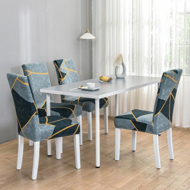 Marble Printed Stretch Chair Cover For Dining Room Office Banquet Chair Protector Elastic Material Armchair Cover Chair Cover Chair Slipcover Marble Background Texture Parson Chair
