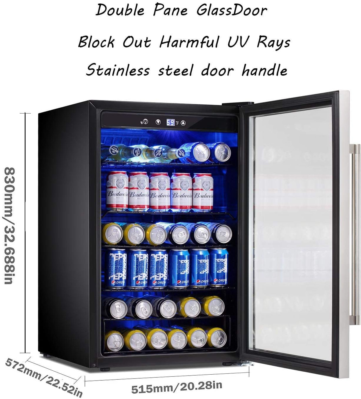 Matte Beverage Refrigerator and Cooler W58128H