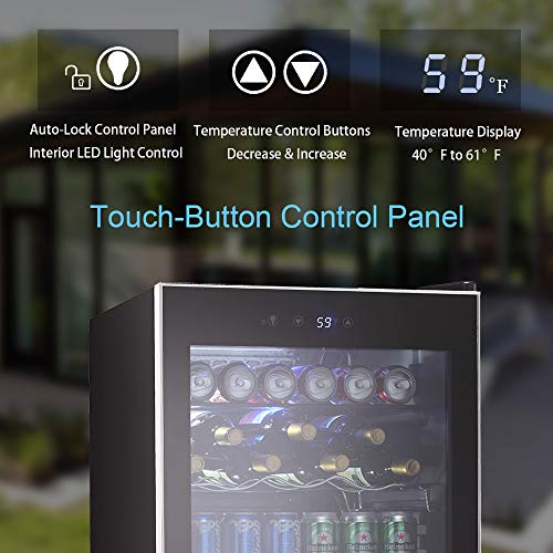 Matte Beverage Refrigerator and Cooler W58128H