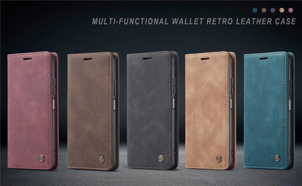 Matte Leather Case for Xiaomi Mi 9T CC9 10T 11T 12T Pro Lite 5G Redmi Note 8 9s 10 11 11S Pro Wallet Flip Cover Poco F3 M3 Pro Women with Card Holder Kickstand Magnetic Leather Flip Case