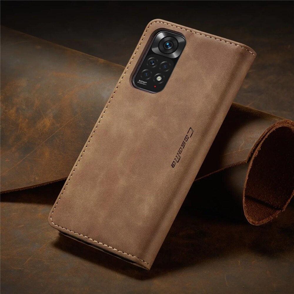 Matte Leather Case for Xiaomi Mi 9T CC9 10T 11T 12T Pro Lite 5G Redmi Note 8 9s 10 11 11S Pro Wallet Flip Cover Poco F3 M3 Pro Women with Card Holder Kickstand Magnetic Leather Flip Case