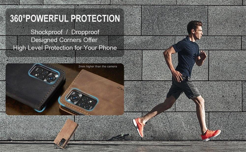 Matte Leather Case for Xiaomi Mi 9T CC9 10T 11T 12T Pro Lite 5G Redmi Note 8 9s 10 11 11S Pro Wallet Flip Cover Poco F3 M3 Pro Women with Card Holder Kickstand Magnetic Leather Flip Case