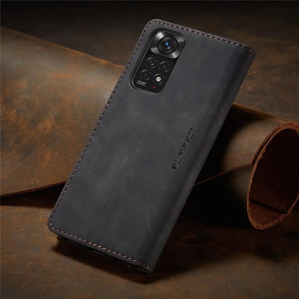 Matte Leather Case for Xiaomi Mi 9T CC9 10T 11T 12T Pro Lite 5G Redmi Note 8 9s 10 11 11S Pro Wallet Flip Cover Poco F3 M3 Pro Women with Card Holder Kickstand Magnetic Leather Flip Case
