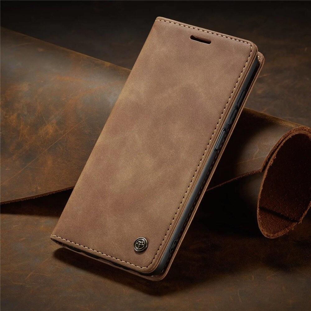 Matte Leather Case for Xiaomi Mi 9T CC9 10T 11T 12T Pro Lite 5G Redmi Note 8 9s 10 11 11S Pro Wallet Flip Cover Poco F3 M3 Pro Women with Card Holder Kickstand Magnetic Leather Flip Case
