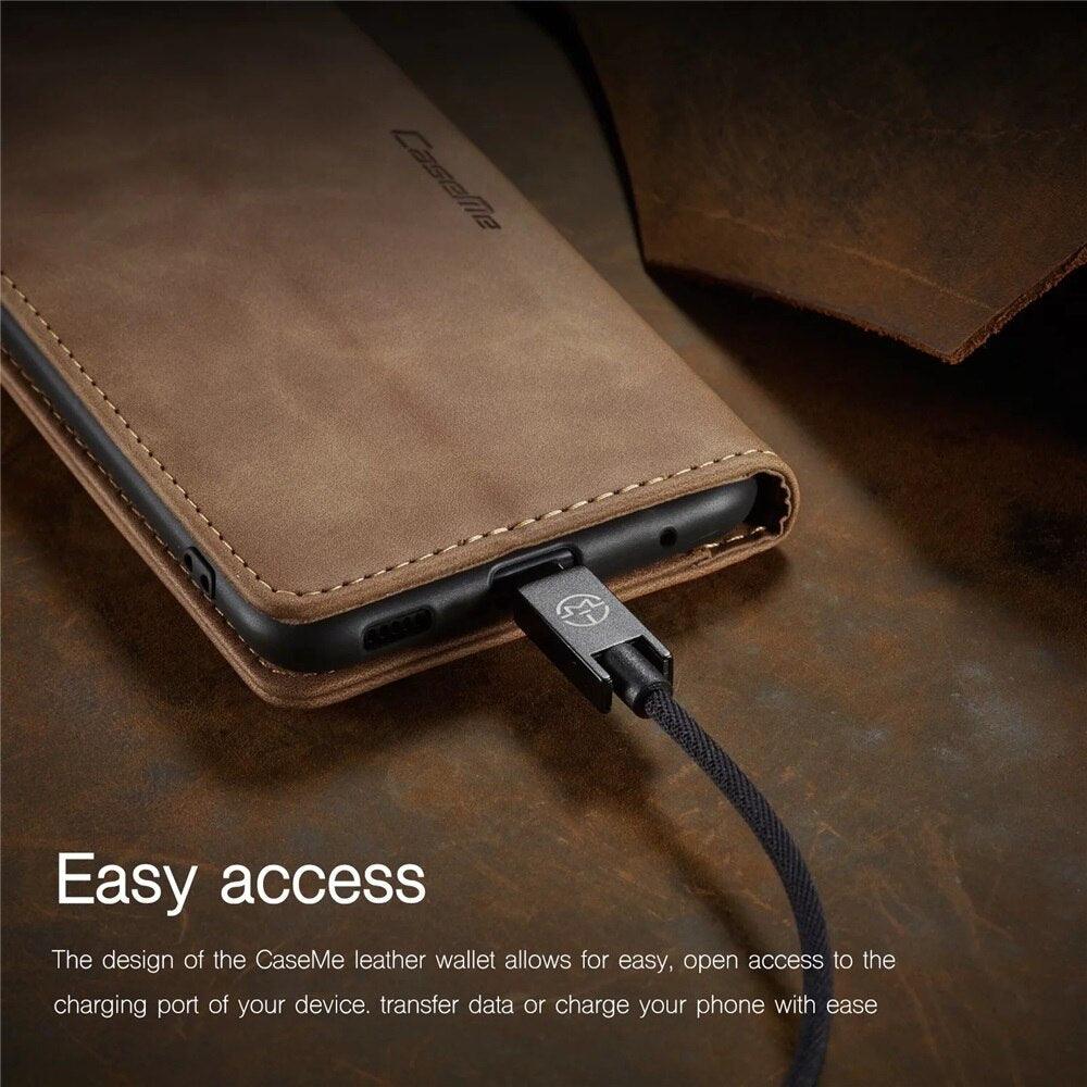 Matte Leather Case for Xiaomi Mi 9T CC9 10T 11T 12T Pro Lite 5G Redmi Note 8 9s 10 11 11S Pro Wallet Flip Cover Poco F3 M3 Pro Women with Card Holder Kickstand Magnetic Leather Flip Case