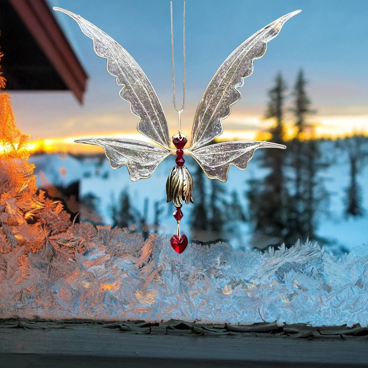 Memorial Butterfly Wind Chimes Angel Wings Flying Bird Wind Chimes Garden Art Wings Wind Chime Patio Hummingbird Wind Chime Garden Hanging Decoration Outdoor Large Chimes For Patio Porch Yard Black