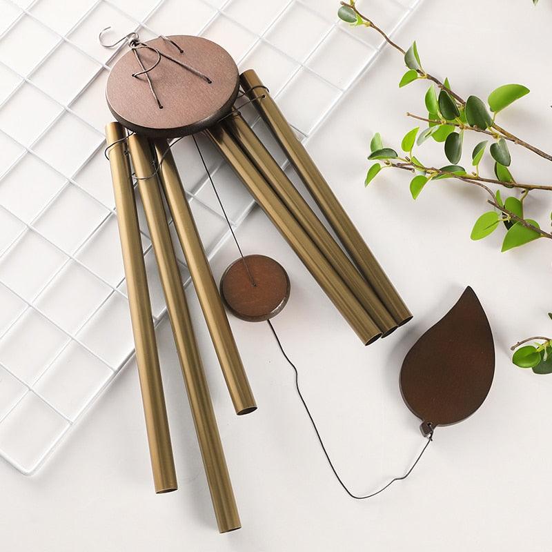 Memorial Wind Chimes for Outside Deep Tone Antique Outdoor Sympathy Wind-Chime Resonant 6 Tubes Wind Chime Bells Wind Hanging Living Elegant Chime Home Decor Gift Car Outdoor Yard Garden Metal Wind Music