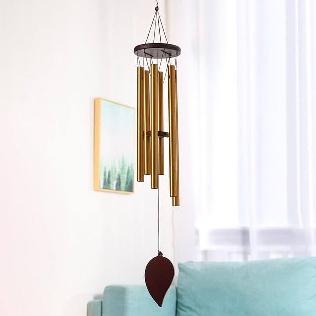 Memorial Wind Chimes for Outside Deep Tone Antique Outdoor Sympathy Wind-Chime Resonant 6 Tubes Wind Chime Bells Wind Hanging Living Elegant Chime Home Decor Gift Car Outdoor Yard Garden Metal Wind Music