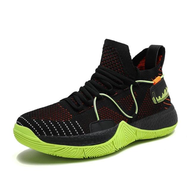 Men Breathable Basketball Shoes Shockproof High Top Sneakers Cushioning Sport Shoes Outdoor Training Ankle Boots Lightning Professional Anti Slip Sports Shoes For Running Walking Sport
