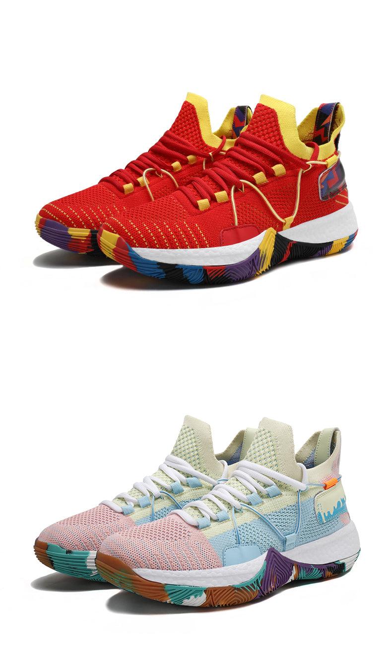 Men Breathable Basketball Shoes Shockproof High Top Sneakers Cushioning Sport Shoes Outdoor Training Ankle Boots Lightning Professional Anti Slip Sports Shoes For Running Walking Sport