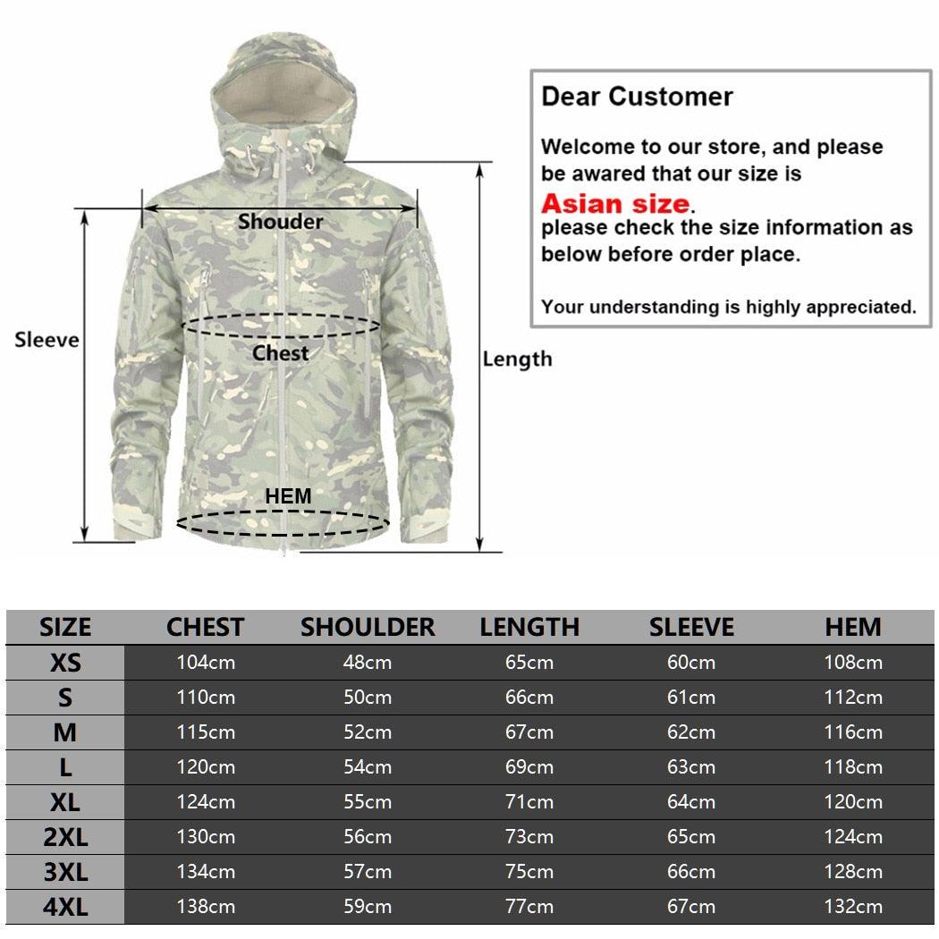 Men Green Autumn Camouflage Jacket Men's Lightweight Water-Resistant Jacket Tactical Clothing Male Camouflage Windbreaker Breathable Outdoor Snow Jacket