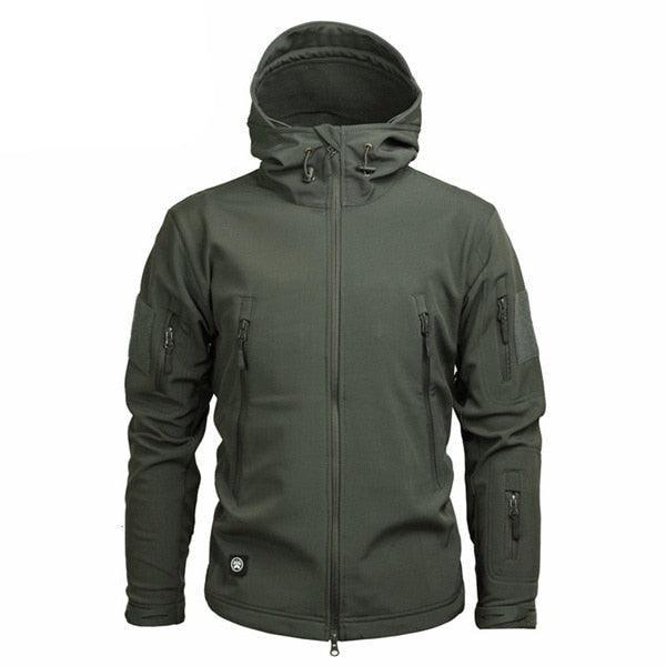Men Green Autumn Camouflage Jacket Men's Lightweight Water-Resistant Jacket Tactical Clothing Male Camouflage Windbreaker Breathable Outdoor Snow Jacket