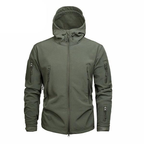 Men Green Autumn Camouflage Jacket Men's Lightweight Water-Resistant Jacket Tactical Clothing Male Camouflage Windbreaker Breathable Outdoor Snow Jacket