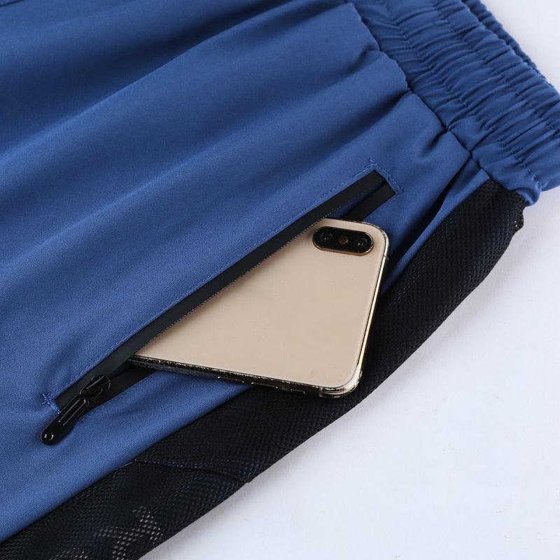 Men Run Shorts Patchwork Training Shorts Pockets Gym Sports Quick Dry Short Casual New Summer Fitness Shorts Men's Swim Trunks Casual Breathable Fitness Shorts High Elastic Waist Pants