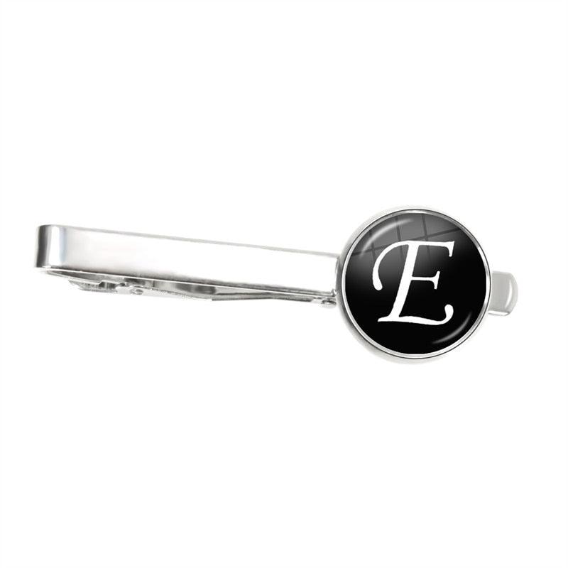 Men's Fashion 26 Alphabet Letters Tie Clips Personality Name Letters Jewelry Letter Tie Clip Men's Fashion Tie Pin Buckle Clip Tie Decoration Suit Accessories Men Necktie Clip Pin Suit Accessories Gift
