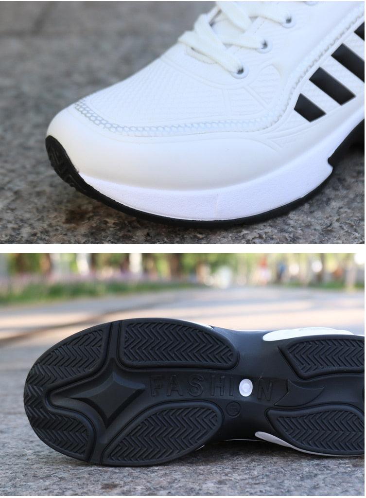 Men's Leather Autumn Shoes Casual Sneakers Tennis Fashion White Trainers Sneakers Casual Leather Fashion Sneakers Breathable Sports Running Sneakers