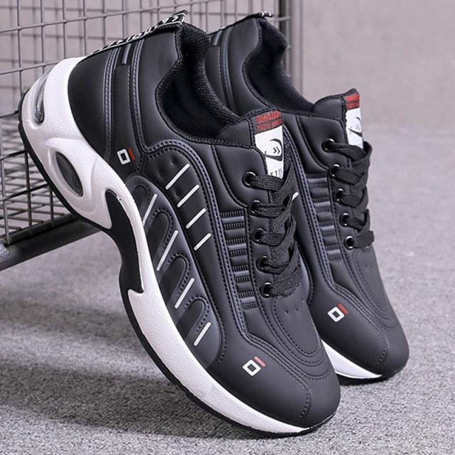 Men's Leather Autumn Shoes Casual Sneakers Tennis Fashion White Trainers Sneakers Casual Leather Fashion Sneakers Breathable Sports Running Sneakers