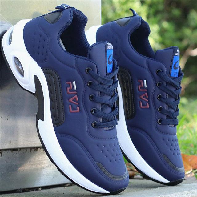 Men's Leather Autumn Shoes Casual Sneakers Tennis Fashion White Trainers Sneakers Casual Leather Fashion Sneakers Breathable Sports Running Sneakers