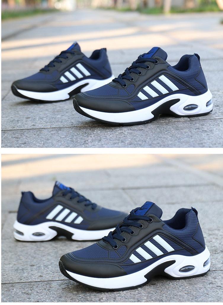 Men's Leather Autumn Shoes Casual Sneakers Tennis Fashion White Trainers Sneakers Casual Leather Fashion Sneakers Breathable Sports Running Sneakers
