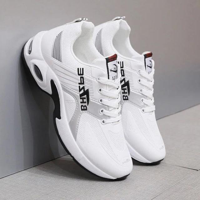 Men's Leather Autumn Shoes Casual Sneakers Tennis Fashion White Trainers Sneakers Casual Leather Fashion Sneakers Breathable Sports Running Sneakers