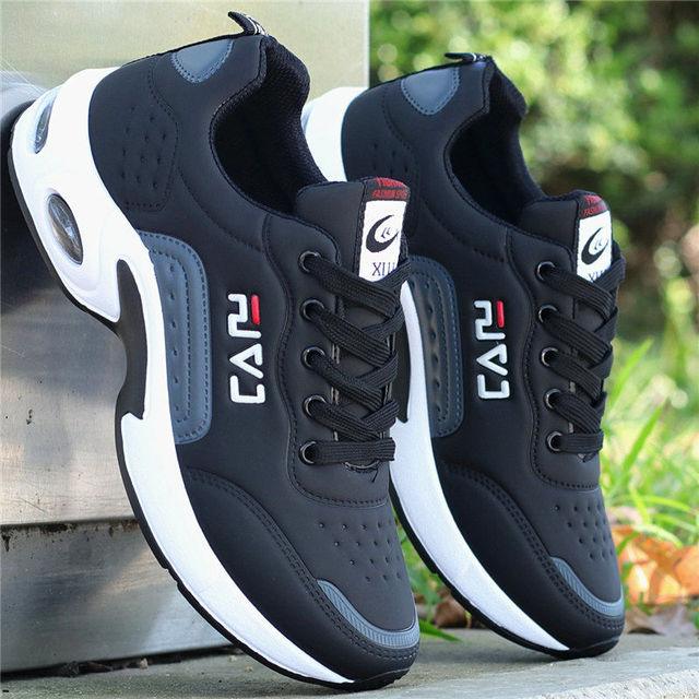 Men's Leather Autumn Shoes Casual Sneakers Tennis Fashion White Trainers Sneakers Casual Leather Fashion Sneakers Breathable Sports Running Sneakers