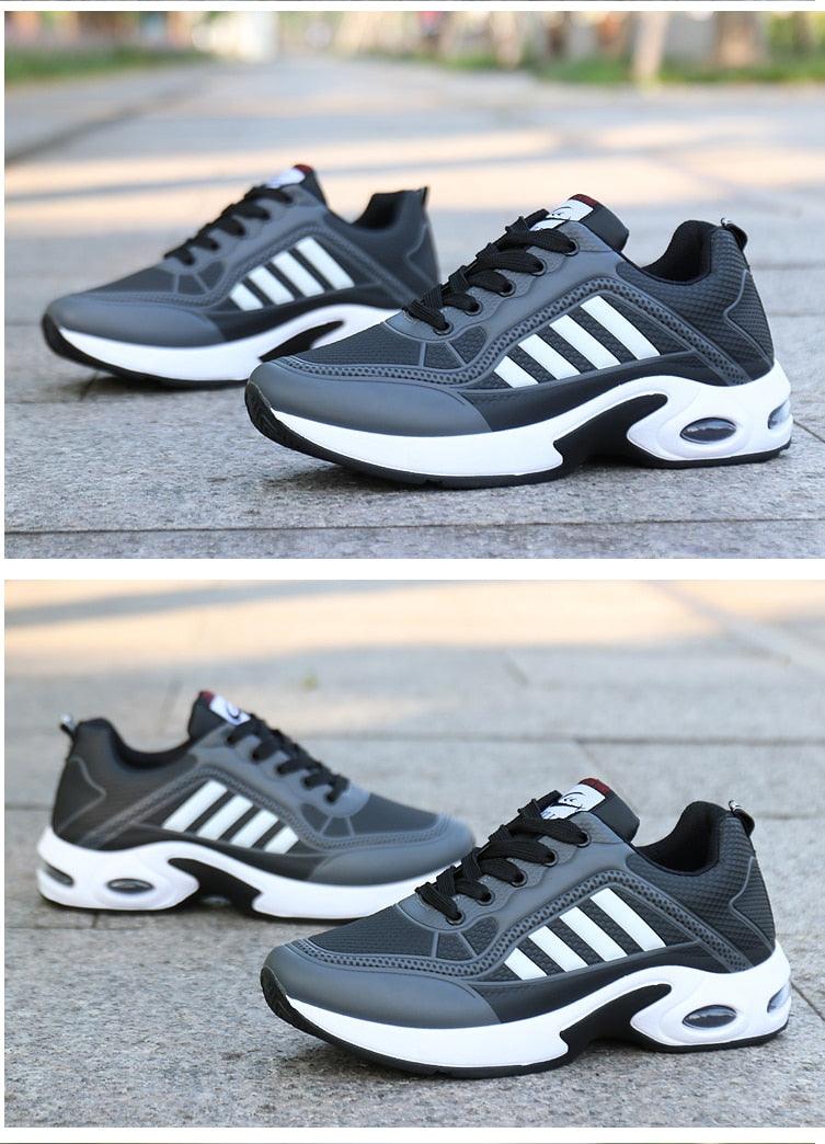Men's Leather Autumn Shoes Casual Sneakers Tennis Fashion White Trainers Sneakers Casual Leather Fashion Sneakers Breathable Sports Running Sneakers