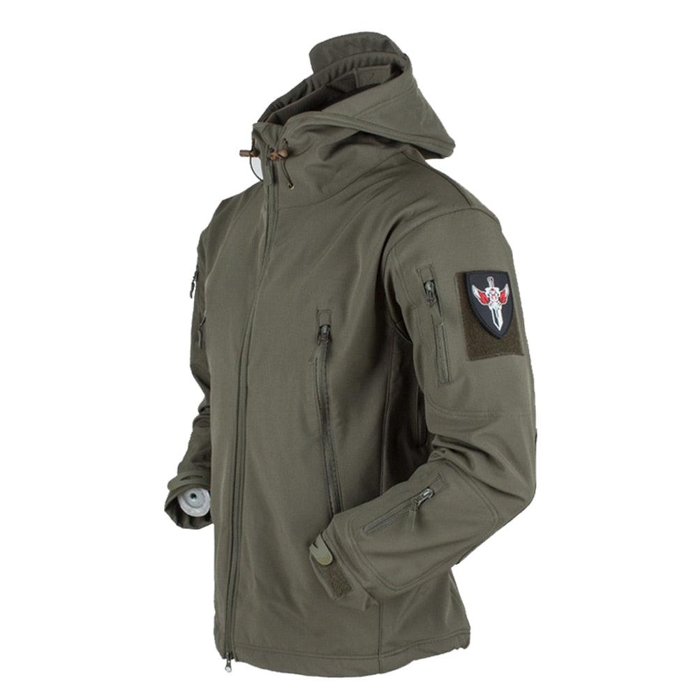 Men's Outdoor Soft Fleece Jacket Men's And Women's Jacket Unique Jackets For Men Windproof Waterproof Breathable Jacket Thermal Hooded Tactical Jacket Outdoor Camouflage Fleece Hooded Coat