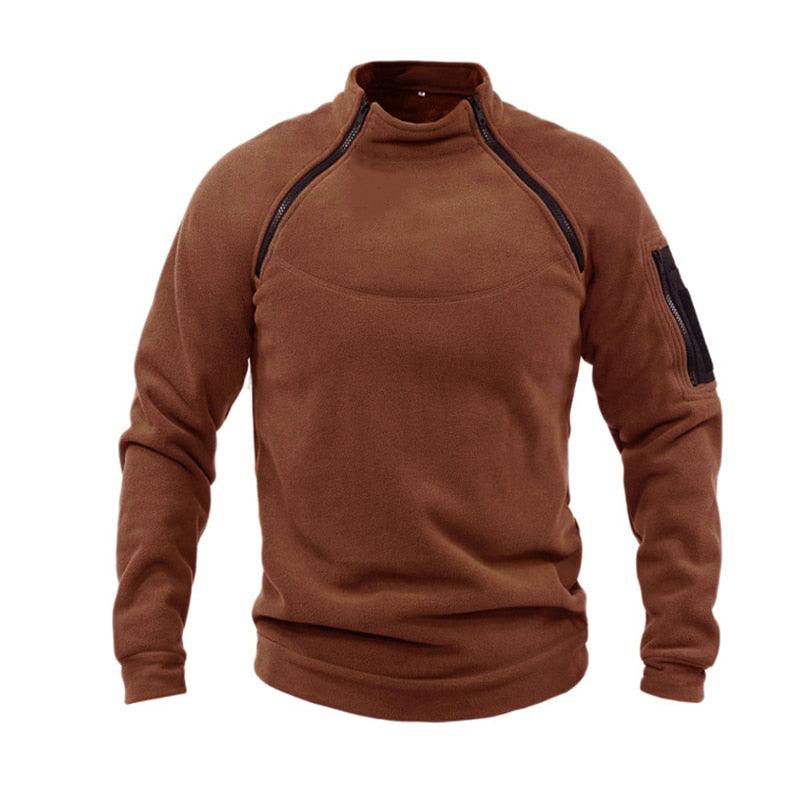 Men Unique Winter Fleece Jacket Lightweight Casual Tactical Outdoor Soft Jacket Men Spring Warm Military Jacket Man Adventure Sport Clothes Windproof Stylish Jackets