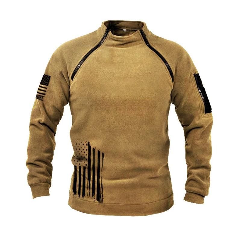 Men Unique Winter Fleece Jacket Lightweight Casual Tactical Outdoor Soft Jacket Men Spring Warm Military Jacket Man Adventure Sport Clothes Windproof Stylish Jackets