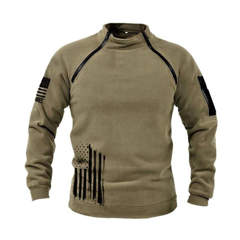 Men Unique Winter Fleece Jacket Lightweight Casual Tactical Outdoor Soft Jacket Men Spring Warm Military Jacket Man Adventure Sport Clothes Windproof Stylish Jackets